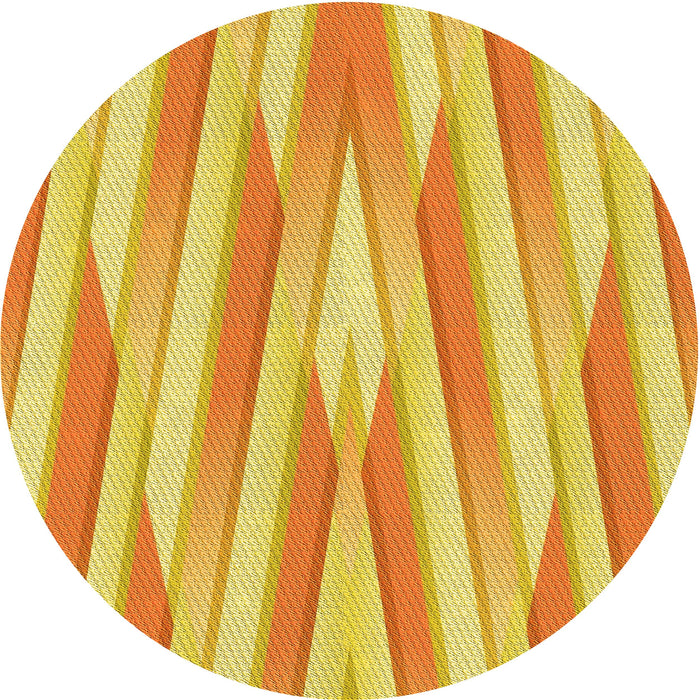 Square Patterned Neon Orange Rug, pat1497yw