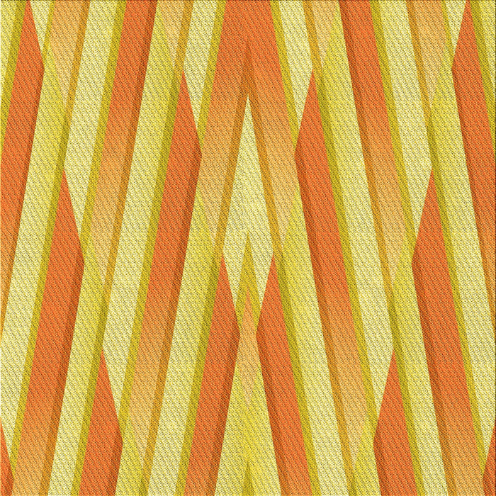 Round Patterned Neon Orange Rug, pat1497yw