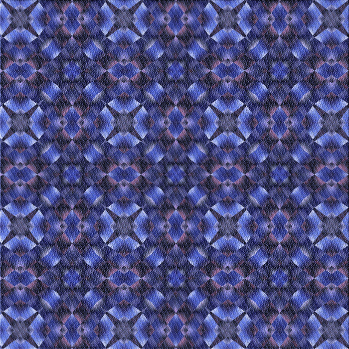 Round Patterned Blue Rug, pat1498blu