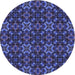 Square Patterned Blue Rug, pat1498blu