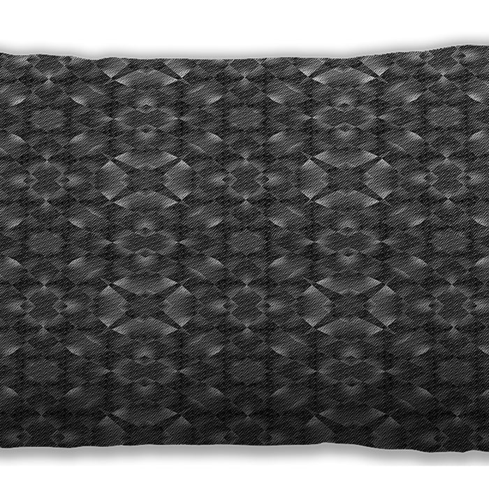 Patterned Rectangular Silver Gray Lumbar Throw Pillow, 13 inch by 19 inch, lbpat1498gry