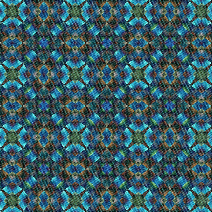 Round Patterned Light Sea Green Rug, pat1498lblu