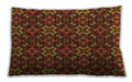Patterned Rectangular Saffron Red Lumbar Throw Pillow, 13 inch by 19 inch, lbpat1498org