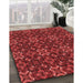 Machine Washable Transitional Red Rug in a Family Room, wshpat1498rd