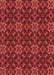 Machine Washable Transitional Red Rug, wshpat1498rd