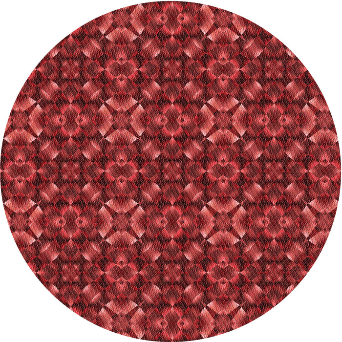 Square Patterned Red Rug, pat1498rd