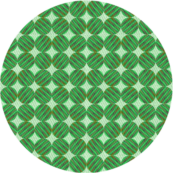 Square Patterned Green Rug, pat1499grn