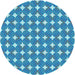 Square Patterned Blue Rug, pat1499lblu