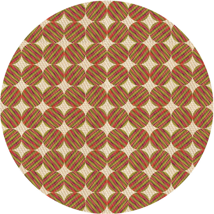 Square Patterned Red Rug, pat1499org