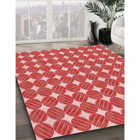 Patterned Red Rug, pat1499rd