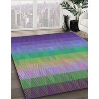 Patterned Purple Modern Rug, pat149