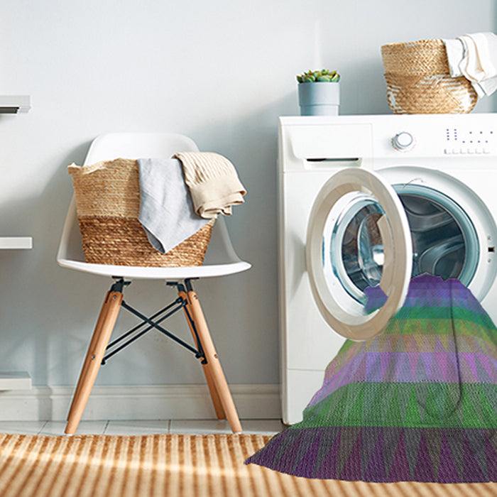Machine Washable Transitional Purple Rug in a Washing Machine, wshpat149