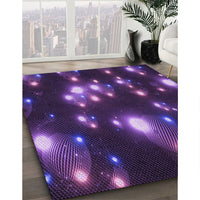 Patterned Dark Orchid Purple Rug, pat15pur