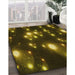 Machine Washable Transitional Dark Yellow Green Rug in a Family Room, wshpat15yw