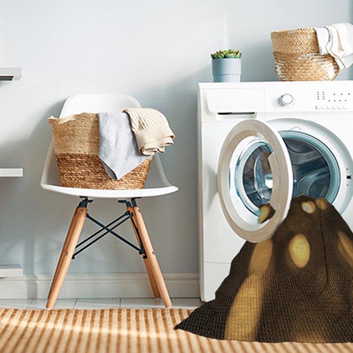 Machine Washable Transitional Saddle Brown Rug in a Washing Machine, wshpat150brn