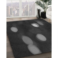 Patterned Midnight Gray Rug, pat150gry