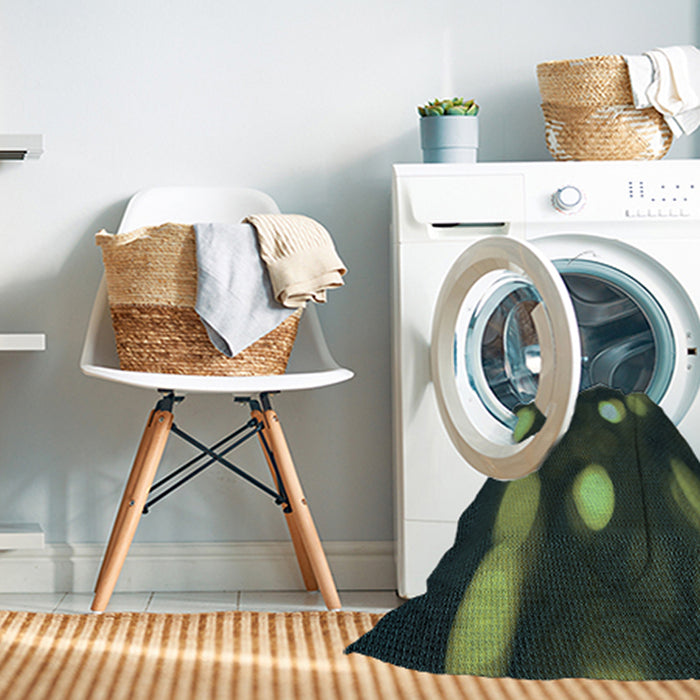 Machine Washable Transitional Midnight Gray Rug in a Washing Machine, wshpat150lblu