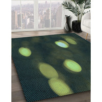 Patterned Midnight Gray Rug, pat150lblu
