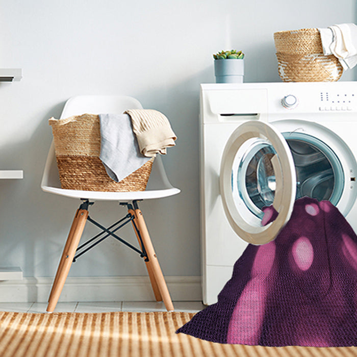 Machine Washable Transitional Purple Lily Purple Rug in a Washing Machine, wshpat150pur