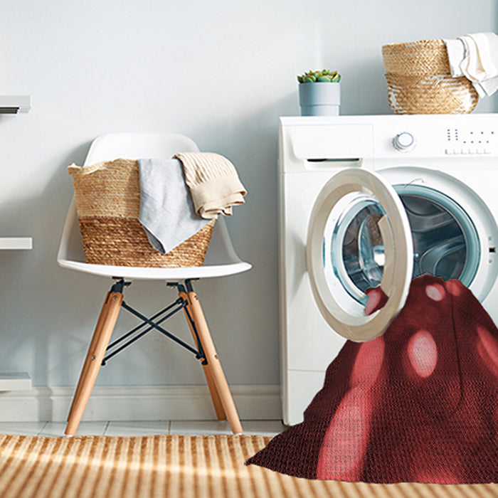 Machine Washable Transitional Dark Red Rug in a Washing Machine, wshpat150rd