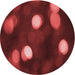 Square Patterned Dark Red Rug, pat150rd