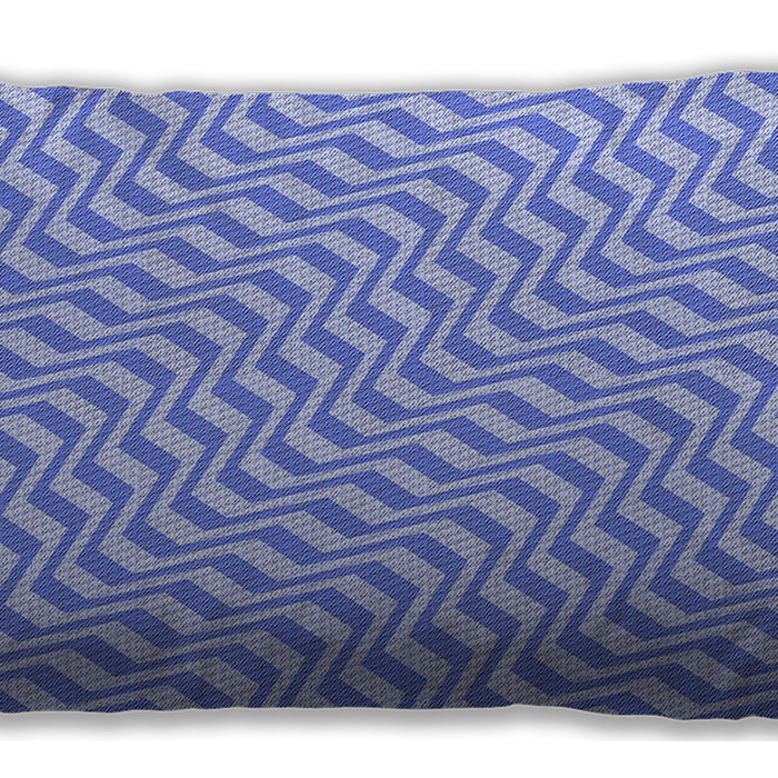 Patterned Rectangular Blue Lumbar Throw Pillow, 13 inch by 19 inch, lbpat1500blu