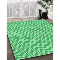 Patterned Lime Mint Green Rug, pat1500grn