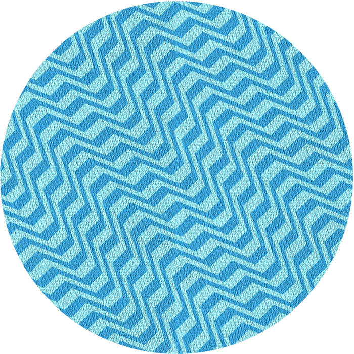 Square Patterned Deep Sky Blue Rug, pat1500lblu