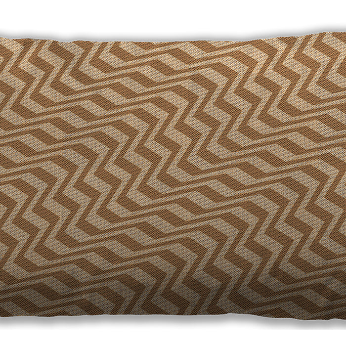 Patterned Rectangular Orange Lumbar Throw Pillow, 13 inch by 19 inch, lbpat1500org