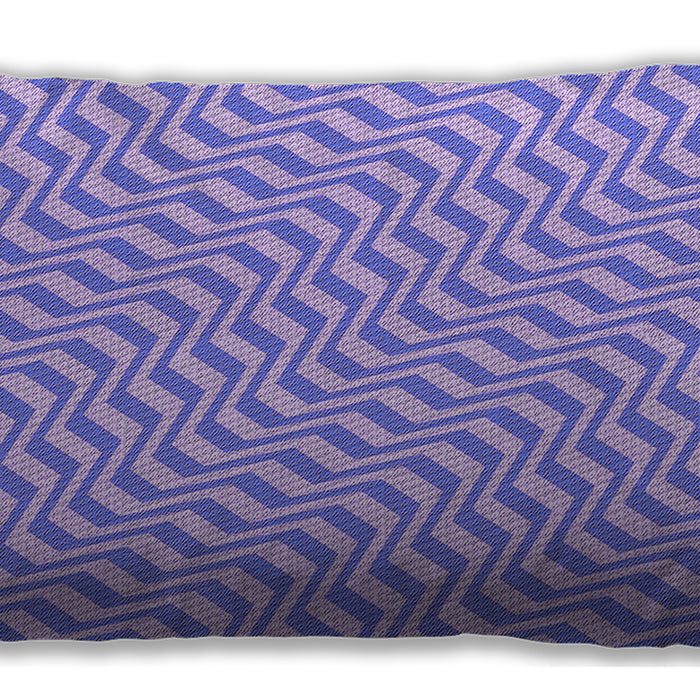 Patterned Rectangular Light Slate Blue Lumbar Throw Pillow, 13 inch by 19 inch, lbpat1500pur