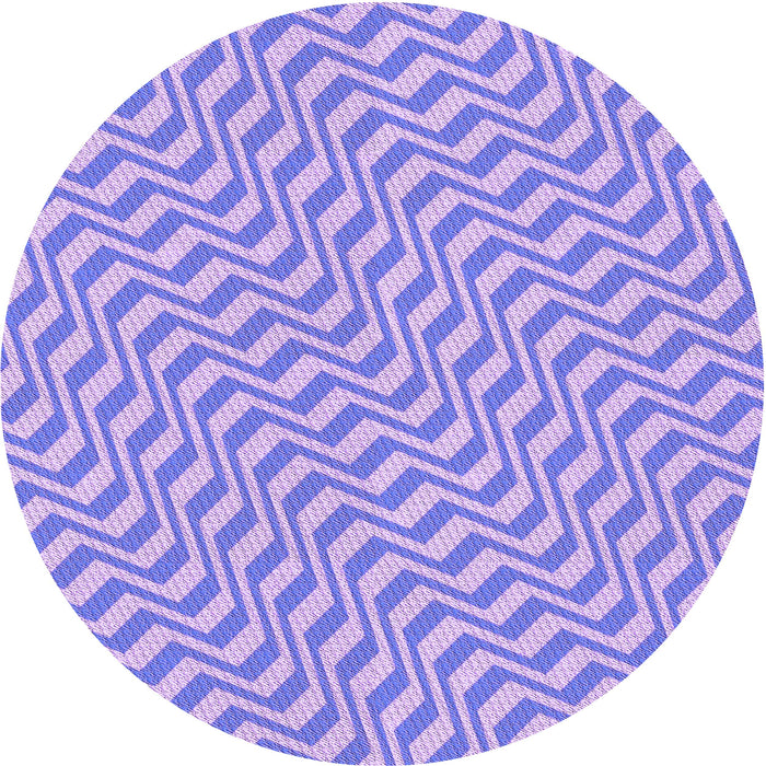 Square Patterned Light Slate Blue Rug, pat1500pur