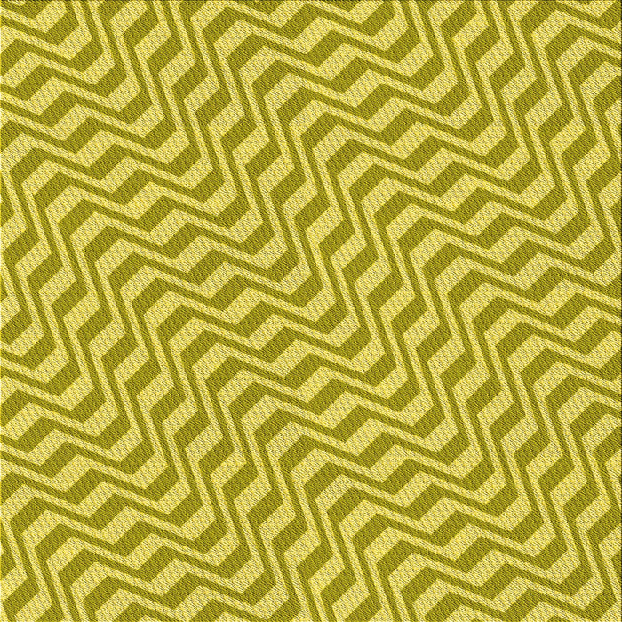 Round Patterned Yellow Rug, pat1500yw