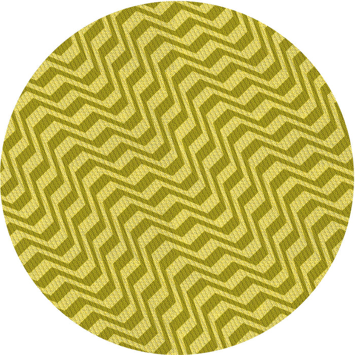 Square Patterned Yellow Rug, pat1500yw