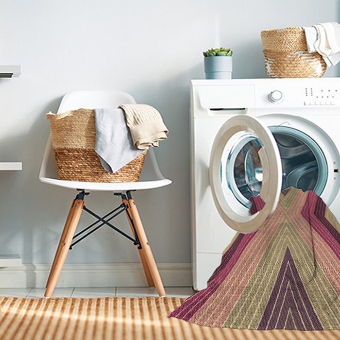 Machine Washable Transitional Brown Sand Brown Rug in a Washing Machine, wshpat1501brn