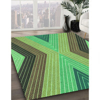 Patterned Green Rug, pat1501grn