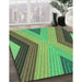 Machine Washable Transitional Green Rug in a Family Room, wshpat1501grn