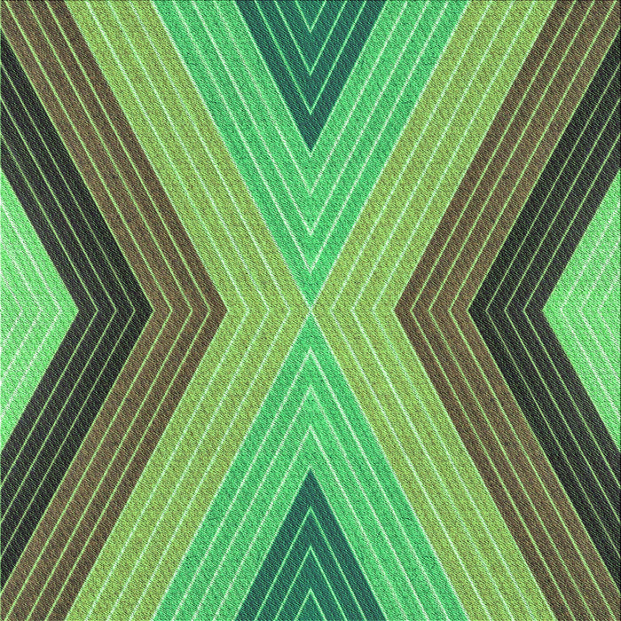 Round Patterned Green Rug, pat1501grn