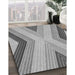 Patterned Silver Gray Rug in Family Room, pat1501gry