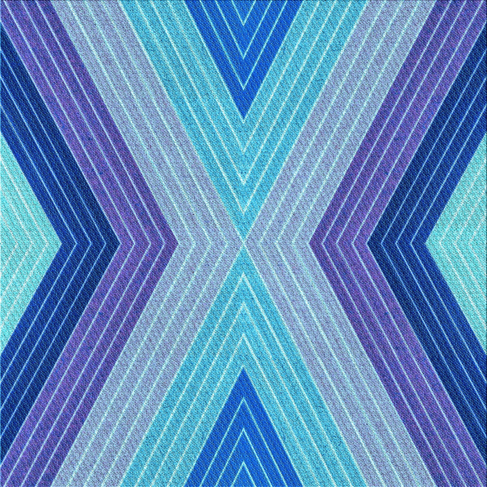 Round Patterned Ocean Blue Rug, pat1501lblu