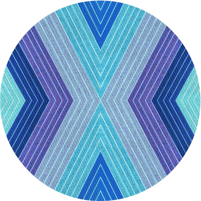 Square Patterned Ocean Blue Rug, pat1501lblu