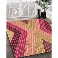 Patterned Crimson Red Rug, pat1501org