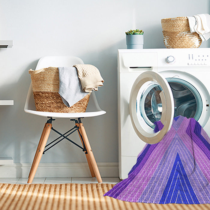 Machine Washable Transitional Purple Plum Purple Rug in a Washing Machine, wshpat1501pur