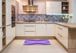 Patterned Purple Plum Purple Rug in a Kitchen, pat1501pur