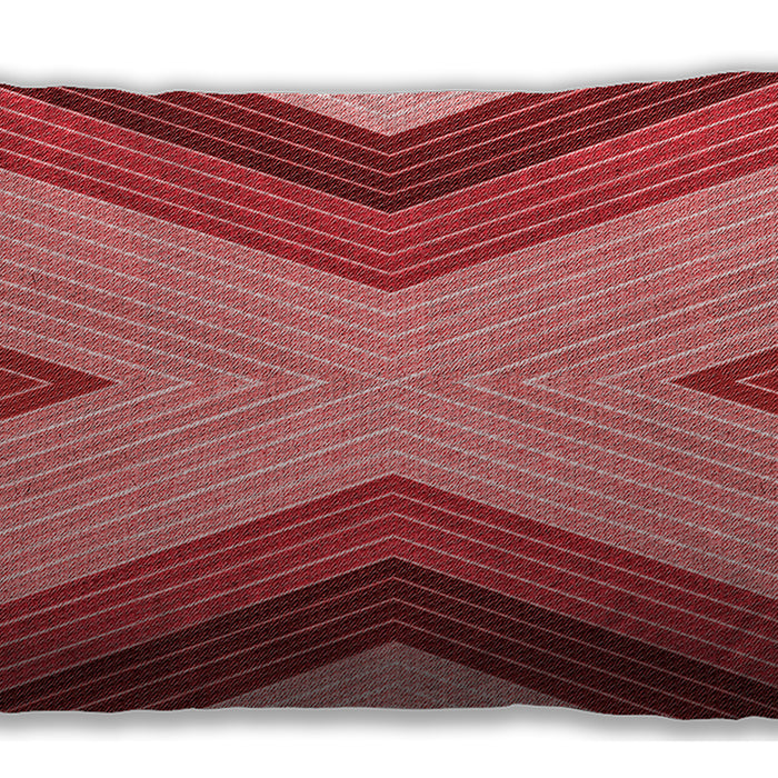 Patterned Rectangular Red Lumbar Throw Pillow, 13 inch by 19 inch, lbpat1501rd
