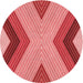 Square Patterned Red Rug, pat1501rd