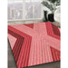 Patterned Red Rug in Family Room, pat1501rd