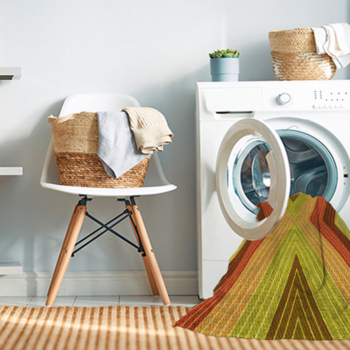 Machine Washable Transitional Red Rug in a Washing Machine, wshpat1501yw