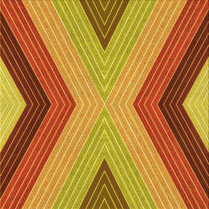 Round Patterned Red Rug, pat1501yw