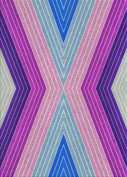 Patterned Dark Orchid Purple Novelty Rug, pat1501