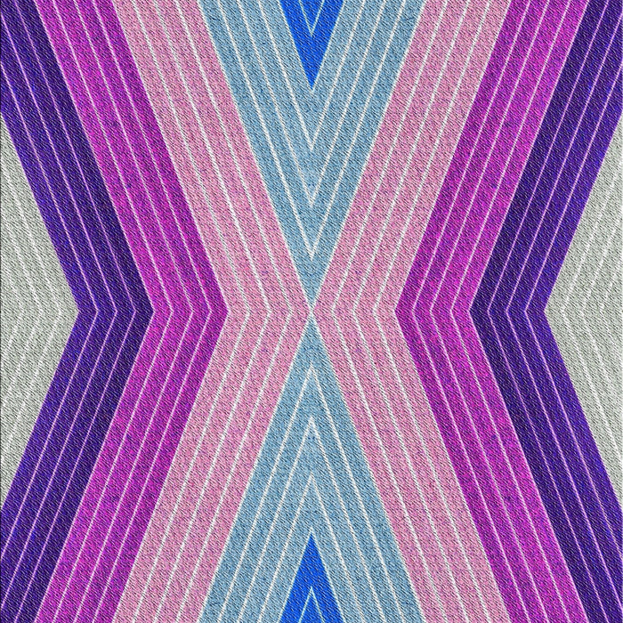 Patterned Dark Orchid Purple Novelty Rug, pat1501